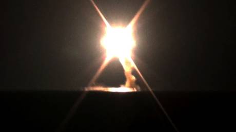 Video grab released by the Russian Defence Ministry: Russian nuclear submarine Severodvinsk carries out the first test launch of the Zircon hypersonic missile, in the Barents Sea