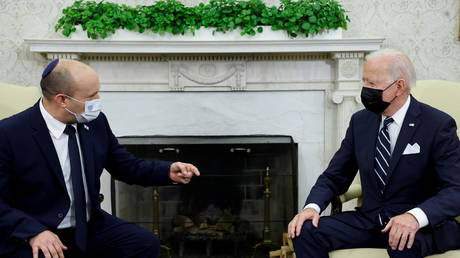 US President Joe Biden and Israel Prime Minister Naftali Bennett in the Oval Office at the White House. August 27, 2021. © Reuters / Jonathan Ernst