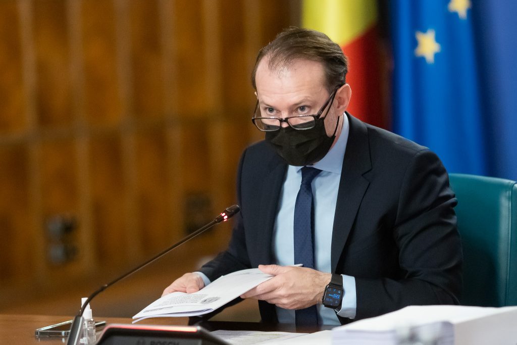 Premierul Florin Cîțu, în ședința de Guvern.